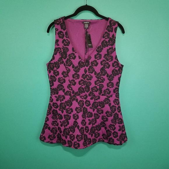Torrid Floral Peplum Top - Picture 3 of 8